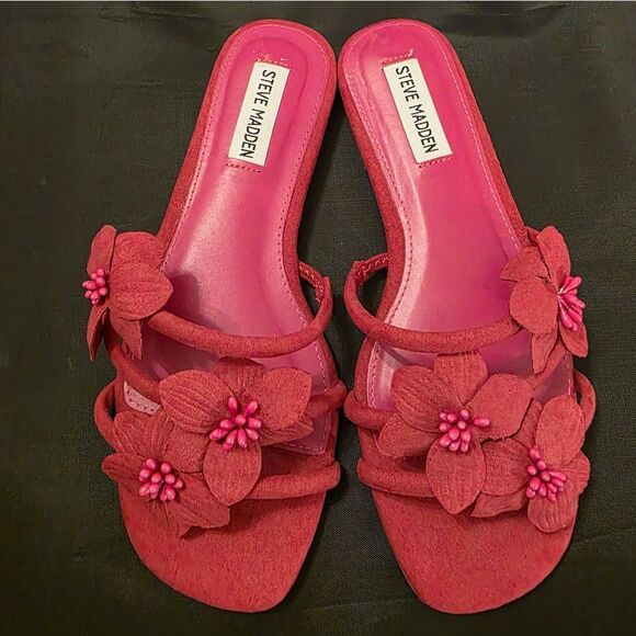 BRAND NEW STEVE MADDEN FLOWER WOMEN'S SANDALS G1 - Picture 4 of 15